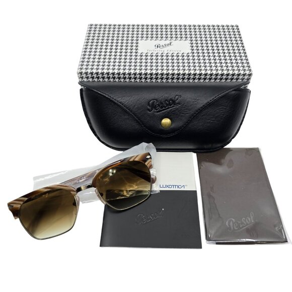 Persol 3199-S 1113/51 Brown Horn Gradient Sunglasses 53-20 145 Made In Italy main image 12